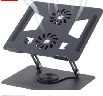 Adjustable Laptop Stand with Dual Cooling Fans